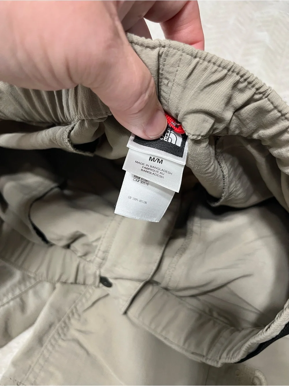 Men's Cargo Shorts in Light Olive with Built-In Belt the North Face Medium